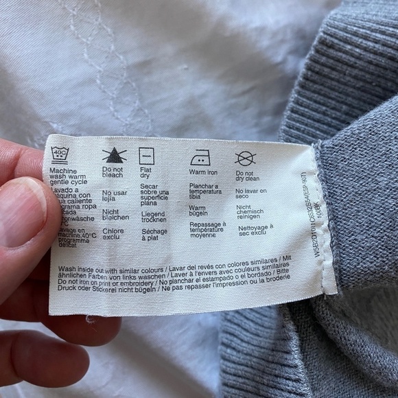 Esprit Women's Gray Diamond Argyle Pattern Long Sleeve‎ Light Sweater Size XL - Picture 5 of 6